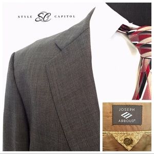 Joseph Abboud Mens 44R Charcoal Gray Blazer
